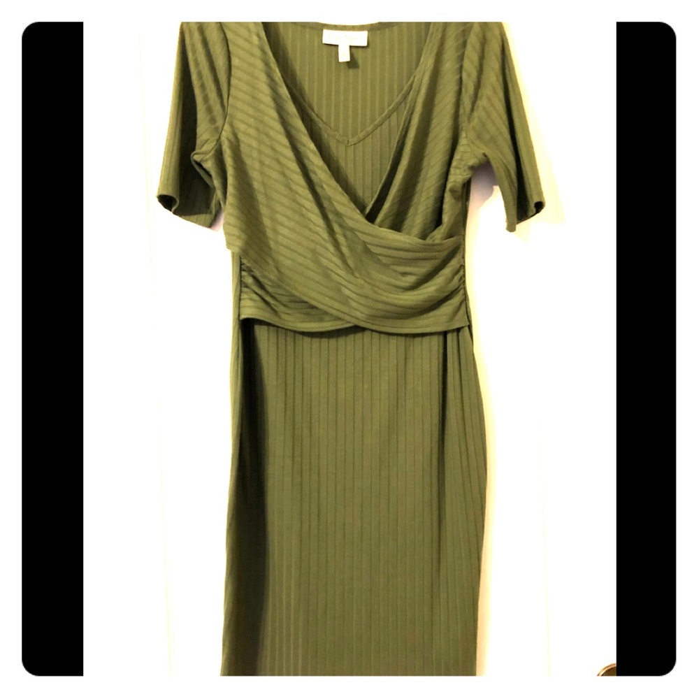 Olive green Maternity dress